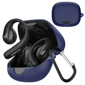 Anker Soundcore AeroFit Pro �P�[�X �J�o�[ Soundcore AeroFit Pro �V���R�� �\�t�g�P�[�X �ی�J�o�[ �h�� �h�o �����h�~ �L�Y�h�~ �S�ʕی� �y�� �J���r�i�t�� (�u���[)