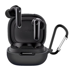 Anker Soundcore P40i �P�[�X �J�o�[ Anker Soundcore P40i �V���R�� �\�t�g�P�[�X �ی�J�o�[ �����h�~ �L�Y�h�~ �ϏՌ� �y�� �����[�d�\ �h���h�o �J���r�i�t�� (�u���b�N)