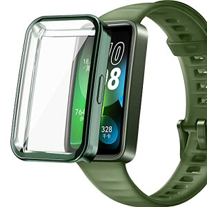 Huawei Band 8 / 9 / 10 �P�[�X �t�@�[�E�F�C �X�}�[�g�E�H�b�` Band 8 / 9 / 10 �\�t�g�J�o�[ �S�ʕی� �ϏՌ� �_�炩�� ���b�L �E���ȒP TPU �E�I�b�` �ی�P�[�X �����^ �J�o�[ (��)