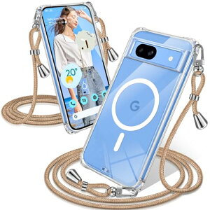 Google Pixel 8a �P�[�X �N���A �V�����_�[ MagSafe�Ή� �ϏՌ� �s�N�Z��8a �J�o�[ ���� �}�O�Z�[�t�Ή� �X�}�z�P�[�X �D��X�g���b�v�t�� �R�t�� �J�o�[ ������ ��|�� ��|�� �V���O���V�����_�[