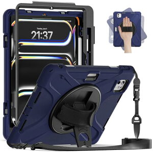 [���|��] iPad Air 11�C���`2025 / 2024 �P�[�X 360�x��] �n���h�X�g���b�v �V�����_�[�X�g���b�v iPad Air4 / iPad Air5 / iPad Pro 11 �� 4 / 3 / 2 / 1����P�[�X �c�u�� ���u�� Apple pencil ���[ �����h�~ �L�b�Y 
