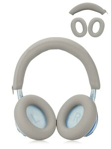 Anker Soundcore Space One �P�[�X �J�o�[ Anker Soundcore Space One �V���R�� �P�[�X�J�o�[�L�b�g �C���[�p�b�h�J�o�[+�w�b�h�o���h�J�o�[ ���h�~ �w��h�~ ����h�~ �\�t�g �h�o ���􂢉\ (�O���[) �݊�