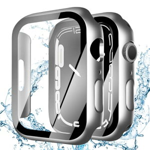 Apple Watch �P�[�X Series 9 / 8 / 7 �A�b�v���E�H�b�` �P�[�X PC�f�� IP68 �h�� �A�b�v���E�H�b�` �J�o�[ �K���X�t�B���� ��̌^ �� ��d�\�� Apple Watch �J�o�[ �S�ʕی� �����K���X �L�Y�h�~ (45mm �V��