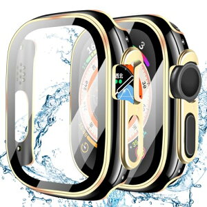 Apple Watch �P�[�X Ultra 3 / 2 / 1 Apple Watch �J�o�[ PC�f�� IP68 �h�� 3D���p�G�b�W�f�U�C�� ���� �A�b�v���E�H�b�` �P�[�X �K���X�t�B���� ��̌^ �� ��d�\�� �A�b�v���E�H�b�` �J�o�[ �S�ʕی� ��