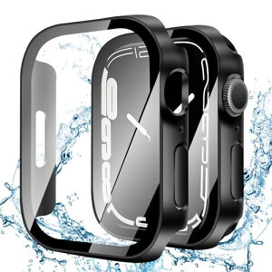 Apple Watch �P�[�X Series 9 / 8 / 7 Apple Watch �J�o�[ PC�f�� IP68 �h�� 3D���p�G�b�W�f�U�C�� �A�b�v���E�H�b�` �P�[�X �K���X�t�B���� ��̌^ �� ��d�\�� �A�b�v���E�H�b�` �J�o�[ �S�ʕی� �����K��