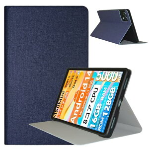 Teclast M50 Mini �P�[�X ���y�� �ɔ� ����PU ���U�[ �J�� �X�^���h �X�}�[�g�P�[�X �X�^���h �@�\ �X�}�[�g�J�o�[ �[�d�Ή� Teclast M50 Mini �Ή� (�u���[)