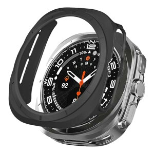 Samsung Galaxy Watch Ultra 47mm (2025 / 2024) �P�[�X �ی� �J�o�[ �d���|��PC�f�� ��̉� �ϏՌ� ���h�~ �ϐF�h�~ �ȈՒ��E �y�� �X�}�[�g�E�H�b�` Galaxy Watch 8 / 7 Ultra 47mm (2025 / 2024) (�u���b�N)
