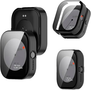 cmf by NOTHING WATCH PRO �Ή� �P�[�X SpinoArmor �ی� �K���X�t�B���� ��̌^ TPU�S�� �ی�P�[�X �ی�J�o�[ �ϏՌ� �S�ʕی� ���E�ȒP �A�N�Z�T���[ (�u���b�N)