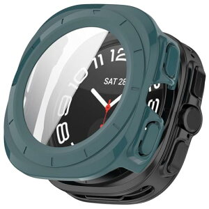 Samsung Galaxy Watch Ultra �P�[�X �T���X�� �M�����N�V�[ Watch Ultra 47mm �P�[�X+�K���X�t�C���� PC+�K���X �����x ��̌^�J�o�[ �S�ʕی� �ϏՌ� �E���ȒP PC �E�I�b�` �ی�P�[�X �����^ ���b�L �J�o