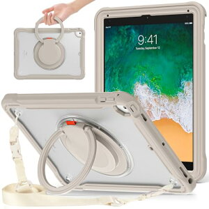 [360°��]] iPad Air2 iPad6 iPad5 iPad Pro9.7 �P�[�X ��]�����O iPad ��5���� 6���� 9.7 �C���` �w�ʃJ�o�[ ���|�� �������P�[�X ���߉\ �V�����_�[�X�g���b�v�t�� ���^ �y�� �y���z���_�[�t�� �J�[�L