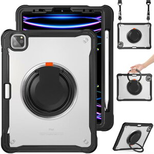 [360°��]] iPad Air 11�C���` 2025 / 2024�P�[�X ��]�����O iPad Air4 / iPad Air5 / iPad Pro11 �������P�[�X ���|�� iPad Air 11 M3 / M2 �w�ʃJ�o�[ ���߉\ �V�����_�[�X�g���b�v�t�� ���^ �y�� �y���z���_�[