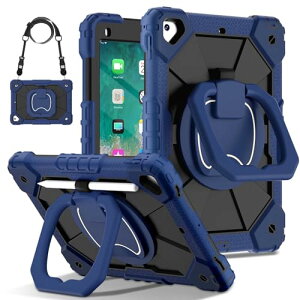 360�x��] iPad ��5���� 6���� �P�[�X �y�� ���[ �V���R�� �h�o iPad Air2 iPad5 iPad6 Pro9.7 �P�[�X�J�o�[ ��� ���|�� �L�b�Y �q���J�o�[ �����O�n���h�� �c�u�� ���u�� �X�^���h �ϏՌ� �����h�~ �l�C