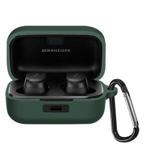 Sennheiser Momentum True Wireless 4 / Momentum True Wireless 3 �P�[�X �V���R���� �S�ʕی� �����h�~ �L�Y�h�~ �ϏՌ� �����[�d�\ �y�ʏ��^ �J���r�i�t�� (�O���[��) �݊��i �ЊO�i