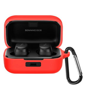 Sennheiser Momentum True Wireless 4 / Wireless 3 �P�[�X �V���R���� �S�ʕی� �����h�~ �L�Y�h�~ �ϏՌ� �����[�d�\ �y�ʏ��^ �J���r�i�t�� (���b�h) �݊��i �ЊO�i