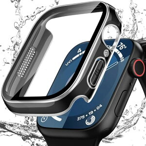 �A�b�v���E�H�b�` �h�� �J�o�[ 42mm �Ή� Apple Watch Series 10 �P�[�X �ϏՌ� �� �z�R�� �K�[�h �S�ʕی� iWatch �J�o�[ (42 mm �u���b�N�ƃV���o�[)