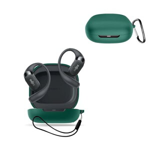 Shokz Openfit 2+ / OpenFit 2 �P�[�X �J�o�[ ���C�����X�C���z���P�[�X �V���R���f�� �ϏՌ� �h���h�o �E�H�b�V���u�� (�J���r�i�t��+�X�g���b�v�t�� ) ���p���₷�� �����[�d�\ �����^�т����₷