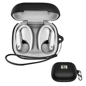 Beats Powerbeats Pro 2 �P�[�X �J�o�[ Powerbeats Pro 2 �V���R�� �P�[�X �y�� ���^ ����~�� ���[�J�o�[ �S�ʕی� �[�d�֗� Beats Powerbeats Pro 2 �ی�P�[�X (�u���b�N)