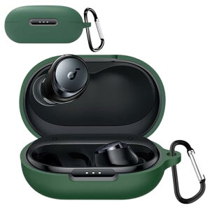Anker SoundCore Space A40 �P�[�X Anker SoundCore Space A40 �J�o�[ �����h�~ �L�Y�h�~ �V���R���P�[�X �����[�d�\ �S�ʕی� �J���r�i�t�� (�O���[��)