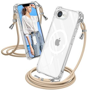 iPhone 17e �P�[�X �N���A �V�����_�[ MagSafe�Ή� �ϏՌ� iPhone16e �X�}�z�P�[�X �}�O�Z�[�t�Ή� ���� �D��X�g���b�v�t�� �A�C�t�H��16e �J�o�[ ������ ��|�� �R�t�� ��|�� �V���O���V�����_�[��