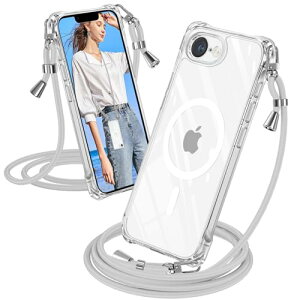 iPhone 17e �P�[�X �N���A �V�����_�[ MagSafe�Ή� �ϏՌ� iPhone16e �X�}�z�P�[�X �}�O�Z�[�t�Ή� ���� �D��X�g���b�v�t�� �A�C�t�H��16e �J�o�[ ������ ��|�� �R�t�� ��|�� �V���O���V�����_�[��