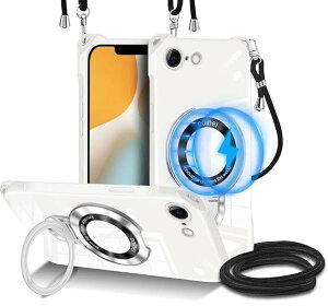 iPhone 17e �P�[�X MagSafe�Ή� �����O�t�� iPhone 16e �l�b�N �V�����_�[ iPhone 16E �J�o�[ ���|�� ��|�� �X�g���b�v�t�� ��|�� �΂߂��� �R�t�� �؍� �ϏՌ� �A�E�g�h�A �X�^���h�@�\ TPU �c / �� 2WAY 