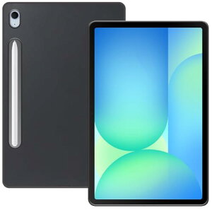 Galaxy Tab S10 FE / Lite �P�[�X �^�u���b�g 10.9�C���` �ϏՌ� TPU�f�� �_�炩����G�� �y�� ���^ �w��h�~ ���ϖh�~ Galaxy Tab S10 FE / Lite �P�[�X �J�o�[ (�u���b�N)