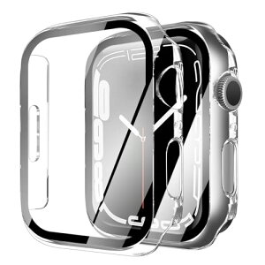 Apple Watch �J�o�[ Series 3 / 2 / 1 42mm �P�[�X PC�f�� �ی�P�[�X �K���X�t�B���� ��̌^ ��d�\�� �A�b�v���E�H�b�` �J�o�[ �S�ʕی� �����K���X �L�Y�h�~ (42mm,�N���A)