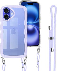 iPhone 16 Plus �P�[�X �N���A �V�����_�[ iPhone 16 Plus �J�o�[ ��|�� ������ �΂߂��� �R�t�� �X�g���b�v�t�� �A�C�t�H��16 Plus �P�[�X �؍� ���� ���킢�� ���� ���^ �V���R�� TPU �o���p�[ �X�}