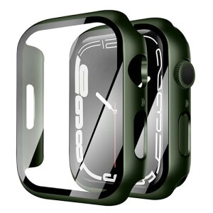 Apple Watch �P�[�X Series 11 / 10 46mm �J�o�[ PC�f�� Apple Watch �ی�P�[�X �K���X�t�B���� ��̌^ ��d�\�� �A�b�v���E�H�b�` �J�o�[ �S�ʕی� �����K���X �L�Y�h�~ (46mm,�O���[��)