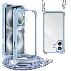 iPhone 16 Plus �P�[�X �V�����_�[ ��|�� ��|�� ���|�� �X�g���b�v�t�� �؍� iPhone16Plus �J�o�[ �R�t�� �΂߂��� TPU�o���p�[ �ϏՌ� ���^ �y�� ���΂݂Ȃ� �n�[�h �P�[�X ���C�g�u���[