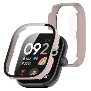�V���I�~ Redmi Watch 4 �P�[�X �ی�J�o�[ �����^ PC+�K���X�f�� Xiaomi Redmi Watch 4 �P�[�X ��̌^ �S�ʕی� �w��h�~ �����ߗ� �����^ �Ռ��z�� Redmi Watch 4 �J�o�[ - �s���N