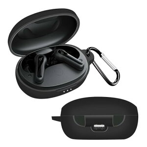 Anker Soundcore Life P2 mini �P�[�X �V���R�� �S�ʕی� �����h�~ �L�Y�h�~ �ϏՌ� �����[�d�\ �y�ʏ��^ �J���r�i�t�� (�u���b�N)