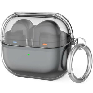 Samsung Galaxy Buds 3 & Galaxy Buds 3 Pro �P�[�X ���� �ی�P�[�X ������ LED�� �S�ʕی� �����h�~ �L�Y�h�~ �ϏՌ� �h�o (�����u���b�N)