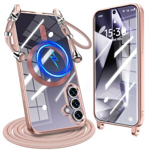 Galaxy S24 �P�[�X �N���A �V�����_�[ �ϏՌ� �M�����N�V�[s24 �P�[�X Magnetic�Ή� �X�g���b�v�z�[���t�� SC-51E SCG25 ���|�� �R�t�� TPU �΂߂��� ��|���P�[�X ���������\ ���O���\ �����h�~ 