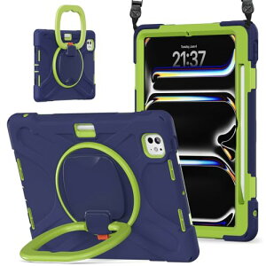 iPad Air 11�C���`2025 (M3) / 2024 (M2) �J�o�[ Aslo Air 5 / Air 4 / Pro 11�P�[�X �ϏՌ� ��� 360�x��]�X�^���h �n���h���t�� ���F ���킢�� �P�[�X �y���V�����[ ������t�� ���|�� �΂ߊ|�� �����h�~ �A
