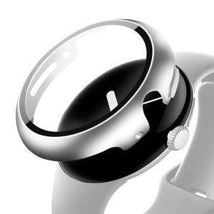 Google Pixel Watch 3 / 2 / 1 �P�[�X PC�f�� �ϏՌ��� �����^ Pixel Watch �J�o�[ �S�ʕی� �ȈՒ��E �O�[�O���E�H�b�` �P�[�X �s�N�Z���E�H�b�`3 / 2 / 1 �J�o�[ (45mm,�V���o�[)