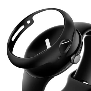 Google Pixel Watch 3 / 2 / 1 �P�[�X PC�f�� �t���[�� �ϏՌ��� �����^ �o���p�[ Pixel Watch �J�o�[ �ی� �ȈՒ��E �O�[�O���E�H�b�` �P�[�X �s�N�Z���E�H�b�`3 / 2 / 1 �J�o�[ (41mm,�u���b�N)