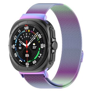 Galaxy Watch Ultra 2 / Ultra 2025 2024 �o���h 47mm �����Y ���f�B�[�X �X�e�����X���ߋ��� �������� ���͂Ȏ� �ʋC ���b�V�� �}�O�l�b�g �R���p�`�u�� Samsung galaxy watch 8 7 �E���g�� �o���h �Ή� �M���b�v