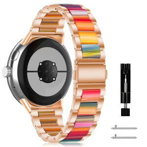 Google Pixel Watch 4 45mm / Google Pixel Watch 3 45mm �x���g �o���h ���������x���g �X�e�����X�� �����o���h �ւ��X�g���b�v �����p�x���g �h�K �ϋv���̂��� �r�W�l�X�� �����̒j���� ( ���[�Y�S�[���h