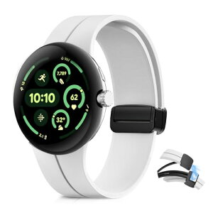 Google Pixel Watch 3 45mm �x���g �o���h �_�炩�� �V���R���� �e�� �����o���h ���C�t�� �}�O�l�b�g�o�b�N�� �x���g �T�C�Y���߉\ ���C�J�� �y�� �_��ȃV���R�� �����x���g �X�g���b�v �j����