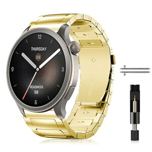 Amazfit Balance 2 / GTR 4 / GTR 3 Pro / GTR3 / Bip 5 / Cheetah Pro �x���g 22mm �X�e�����X �E�H�b�`�o���h ���������o���h �����ȒP �R���p�`�u�� Garmin Venu 3 / Venu 4 45mm / Forerunner 265 / 255 / 255 Music / 570 47mm / vivoac