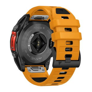 Garmin quatix 8 51mm / Garmin Tactix 8 / Fenix 8 51mm / Instinct 3 Tactical 50mm / Descent Mk3i / tactix 7 AMOLED �x���g 26mm �V���R���� �X�|�[�c�o���h �X�g���b�v �����x���g �_�炩�� �ʋC�� �j�����p (�I�����W�J��