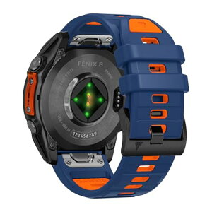 Garmin quatix 8 51mm / Garmin Tactix 8 / Fenix 8 51mm / Instinct 3 Tactical 50mm / Descent Mk3i / tactix 7 AMOLED �x���g 26mm �V���R���� �X�|�[�c�o���h �X�g���b�v �����x���g �_�炩�� �ʋC�� �j�����p (�u���[+�I����