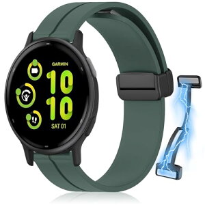 Garmin Vivoactive 6 / 5 / 3 / 3 Music / Forerunner 165 / 165 Music �x���g ���� �o���h �V���R�� �}�O�l�b�g �����x���g �}�O�l�b�g�t�� �����ȒP �X�|�[�c�o���h �X�g���b�v �����x���g Garmin Venu Sq / Sq 2 Music 