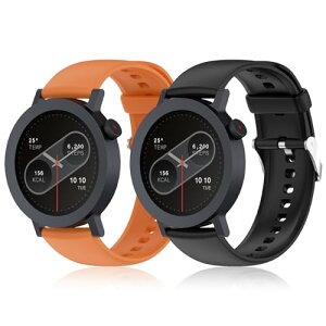 CMF by Nothing Watch 3 Pro / CMF by Nothing Watch Pro 2 �x���g 22mm �V���R���� �X�|�[�c�o���h �ւ��X�g���b�v �_�炩�� �����x���g�r���v�X�g���b�v �ւ��x���g ���y�� �����ȒP �j�����p (�u���b�N + �I