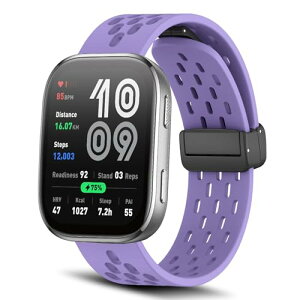 Amazfit Bip 6 / Amazfit Bip 5 / Bip 5 Unity �x���g 22mm �o���h �V���R���� �}�O�l�b�g�t�� �X�|�[�c�o���h �ւ��X�g���b�v �����x���g �_�炩�� �ʋC�� �����ȒP �y�� �������₷�� �j���ʗp ( �p�[�v��