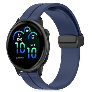 Garmin Vivoactive 6 / Garmin Vivoactive 5 �x���g 20mm �o���h �V���R���� �}�O�l�b�g�t�� �X�|�[�c�o���h �ւ��X�g���b�v �����x���g �_�炩�� �����ȒP �j�����p ( �_�[�N�u���[ )