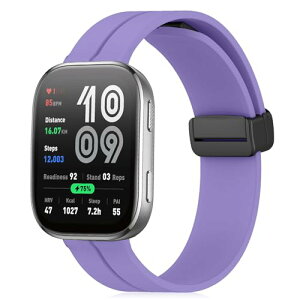 Amazfit Bip 6 / Amazfit Bip 5 / Bip 5 Unity �x���g 22mm �o���h �V���R���� �}�O�l�b�g�t�� �X�|�[�c�o���h �ւ��X�g���b�v �����x���g �_�炩�� �����ȒP �j�����p ( �p�[�v�� )