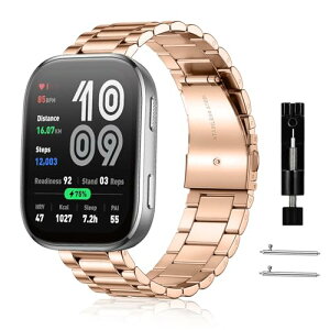 Amazfit Bip 6 / Amazfit Bip 5 / Bip 5 Unity �x���g 22mm �o���h �X�e�����X�� �����o���h �����x���g �ւ��X�g���b�v �h�K �������t�� �r�W�l�X�� �j�����p - ���[�Y�S�[���h