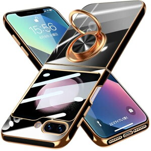 Galaxy Z Flip6 �P�[�X �����O�t�� ���b�L���H TPU �ϏՌ� �X�^���h�@�\ �����قǂ̎�G�� �ԍڃz���_�[�y�� ���^ �����Y�ی� �}�b�g�� �l�C �����h�~ �M�����N�V�[ Z �t���b�v6 �X�}�z�P�[�X ��